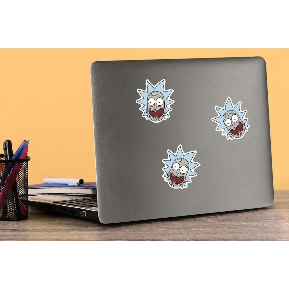 image 1 of Rick And Morty Deluxe Faces Rick Stickers (Pack of 50) - Multicoloured - One Size