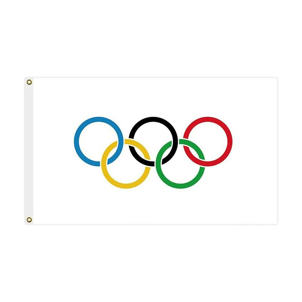 image 1 of Olympic Flag 5x3ft With Eyelets Multi
