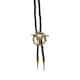 image 2 of Bristol Novelty Cowboy Bootlace Tie - Black/Brass - One Size One Size