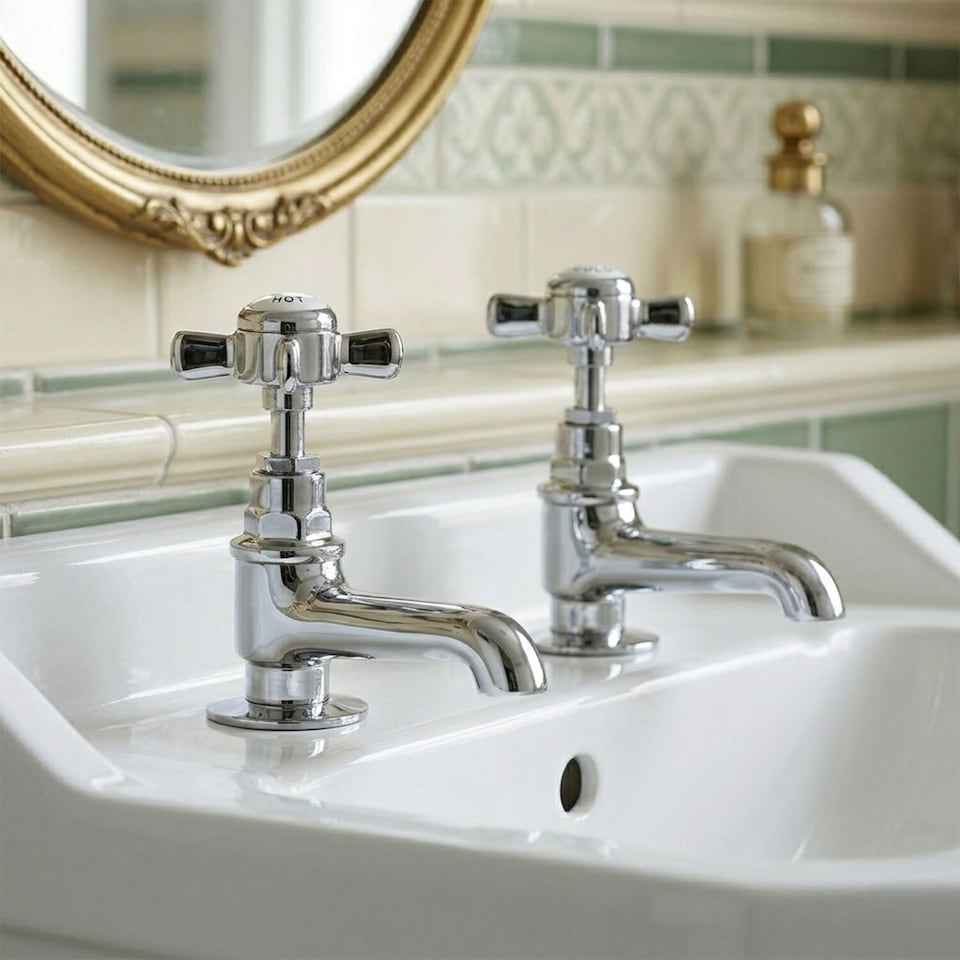 image 1 of Balterley Kingsey Traditional Crosshead Basin Taps
