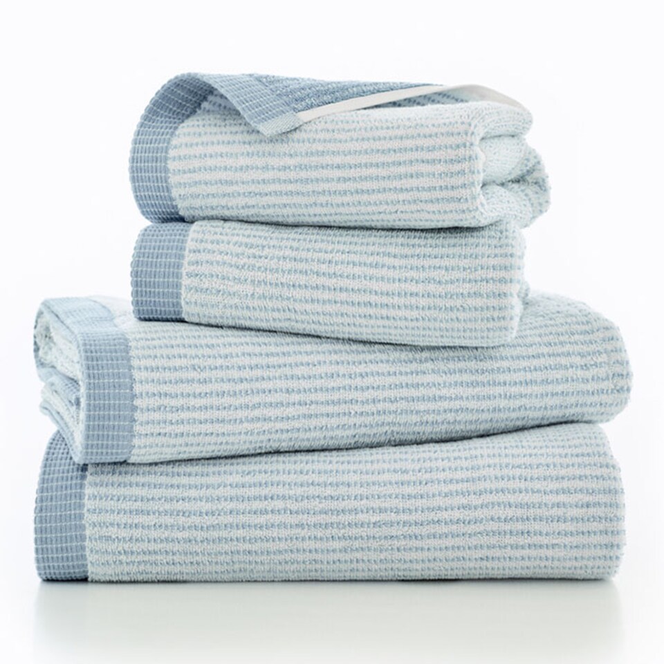 image 1 of The Lyndon Company Willow Weave Stripe Sage Bath Sheet | Green
