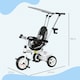 image 3 of HOMCOM 6 in 1 Kids Tricycle w/ Removable Handle for 1.5+ year, White