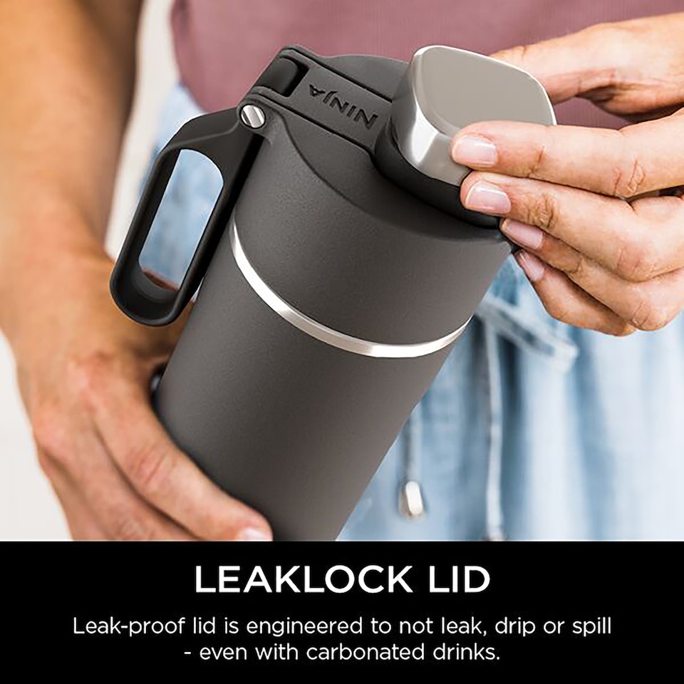 image 1 of Ninja Thirsti 700ml Travel Bottle with BubbleLock technology Black DW2401EUUKBK