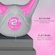 image 5 of SPORTNOW Kettle Bell with Handle for Home Gym | Pink | 2