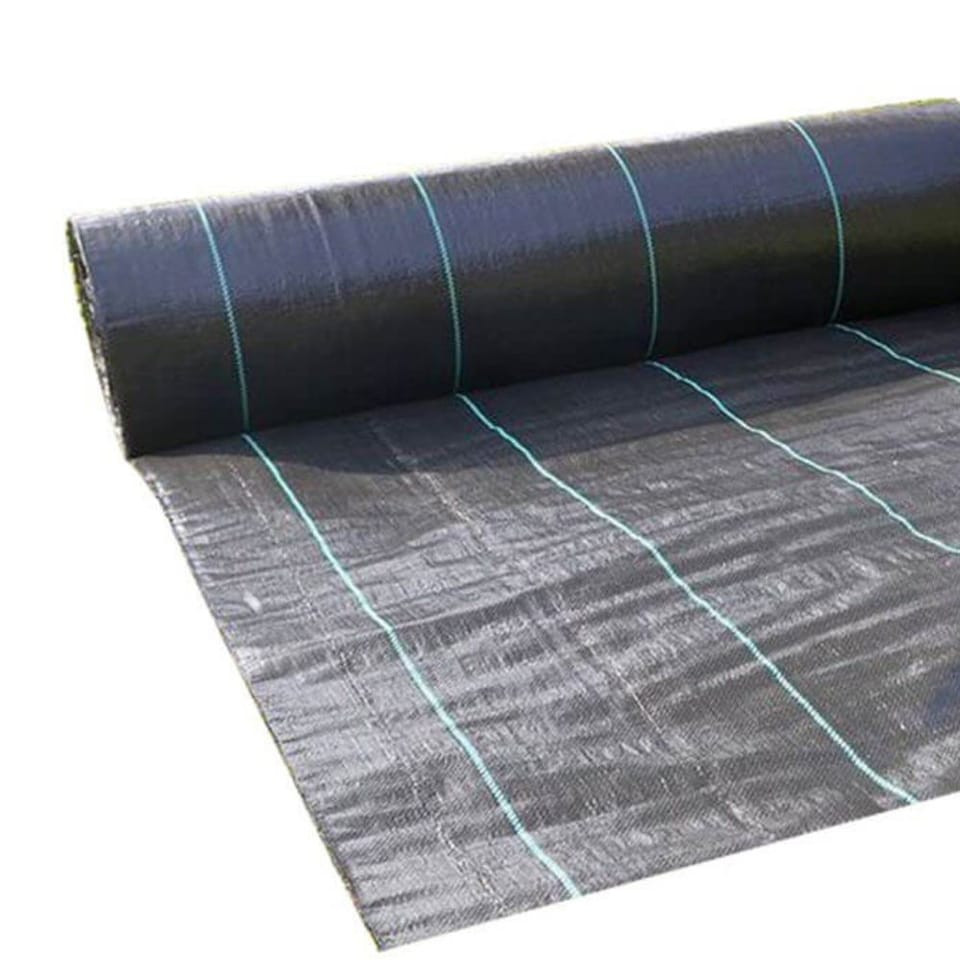 image 1 of Weed Control Membrane Barrier Fabric - 100gsm Heavy Duty - 4m x 10m | Black | 4M x 10M | 1