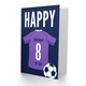 image 2 of Football Strip Kit Purple Top On Dark Age 8 Year Old Child Kids 8th Birthday Card