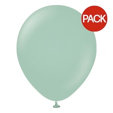 Kalisan Latex Retro Balloons (Pack of 100) - Winter Green - One Size