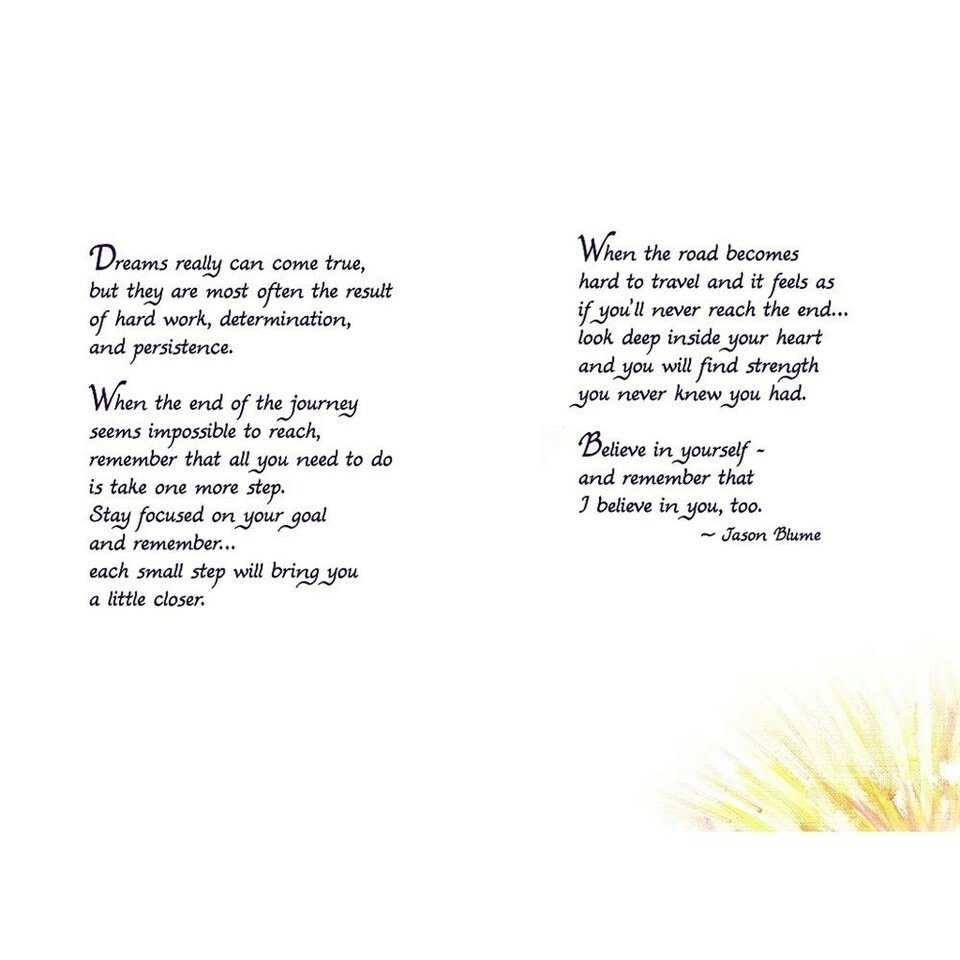 image 1 of Keep Believing In Yourself..Sentimental Verses Keepsake Greeting Card