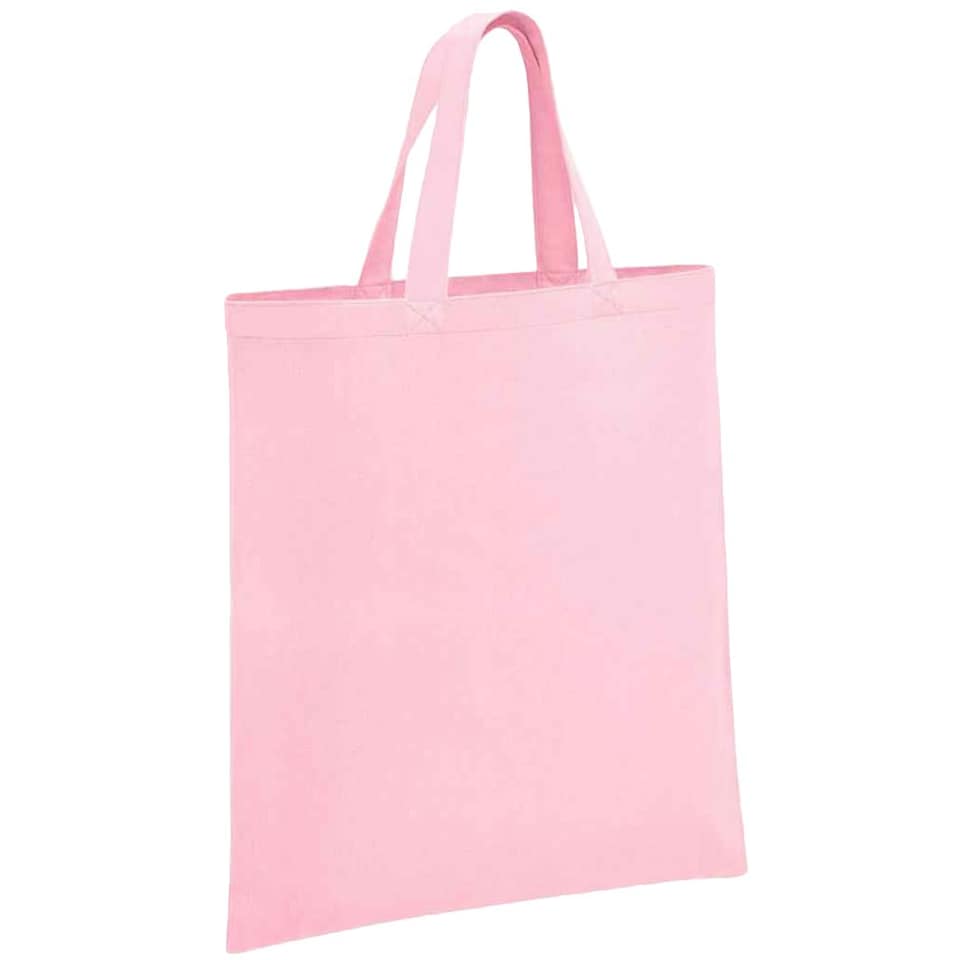 Brand Lab Organic Cotton Short Handle Shopper Bag - Light Pink - One Size Pink