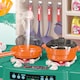 image 4 of Realistic Kitchen Play Set for Toddlers Steaming Spray Lights Cooking Sounds Pretend Role Play (Green)
