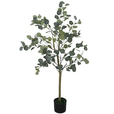 HOMCOM Artificial Plant, Faux Silk Eucalyptus Tree, 150cm Green | 5ft