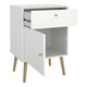 image 5 of Cumbria Nightstand 1 Door + 1 Drawer White