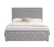 image 5 of Ottoman Storage Gaslift Bed 4ft6 Double Grey Velvet With 4ft6 Memory Foam Mattress Bedroom Furniture