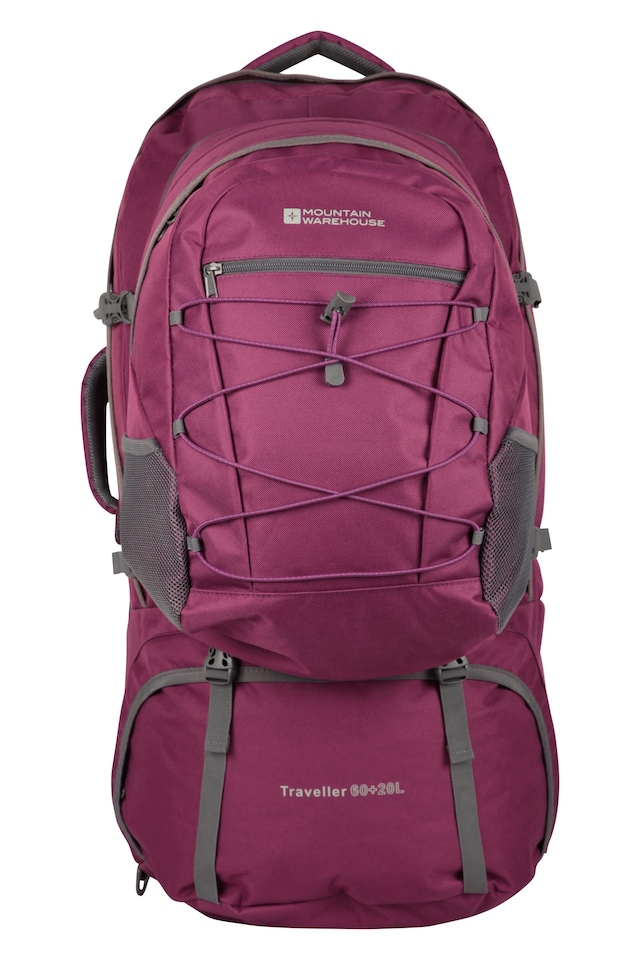 image 1 of Mountain Warehouse Traveller 60L Rucksack Detachable 20L Daypack Durable Travel Backpack