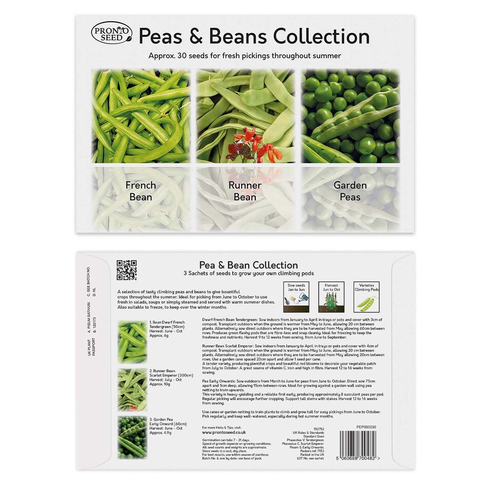 image 1 of Pronto Seed Vegetable Seeds Bumper Pack - 21 Popular Varieties, Over 1,700 Seeds for Growing Your Own Veg
