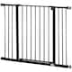 image 6 of PawHut Pressure Fitted Pet Dog Safety Gate Metal Fence, Black