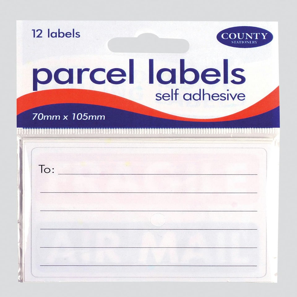image 1 of Parcel Labels Self Adhesive - Pack of 12 Labels