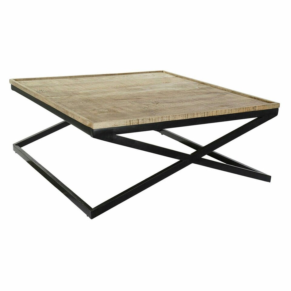 image 1 of Centre Table DKD Home Decor Black Natural Wood Metal 120 x 120 x 55 cm N/A