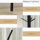 image 9 of HOMCOM 180cm Free Standing Coat Rack Metal Shelf Holder Stand Hat Hanger Black