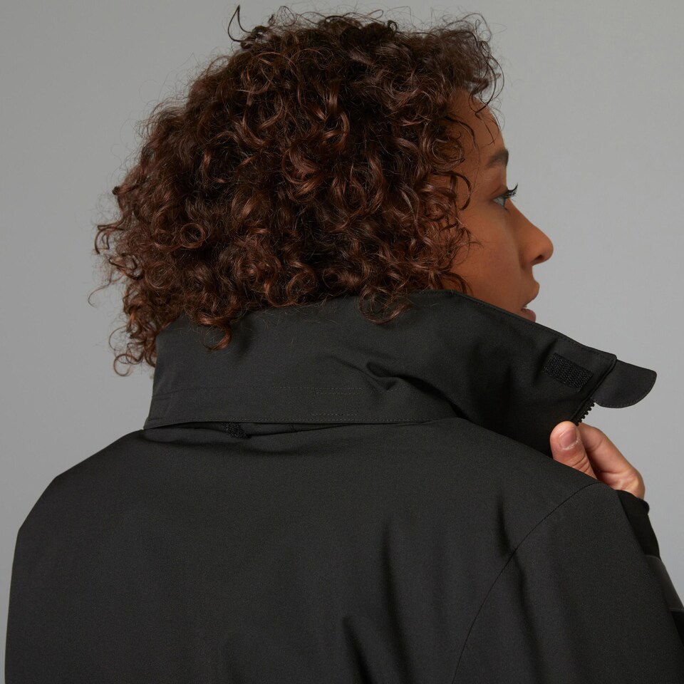 image 1 of Decathlon Women's City Cycling Night Visibility Warm Rain Jacket 540 - Black