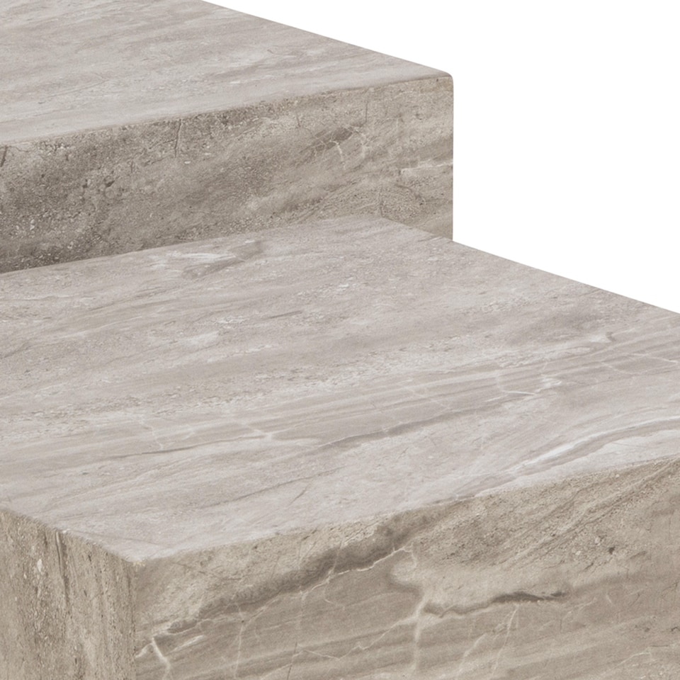 image 1 of Dice Coffee Table Set in Grey Marble
