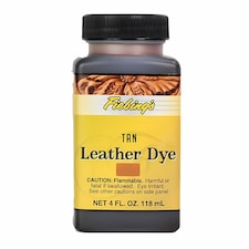 Fiebing's Leather Dye - Professional Alcohol-Based Colour Dyes 4oz | Brown | Tan