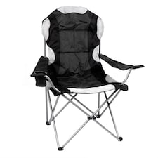Redwood High Back Padded Camping Armchair - Black | Black | Black