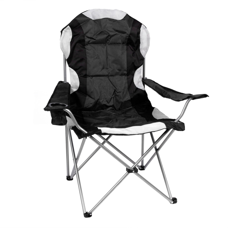 image 1 of Redwood High Back Padded Camping Armchair - Black | Black | Black