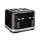 image 1 of KitchenAid Matte Black Manual Control 4 Slot Toaster | Black