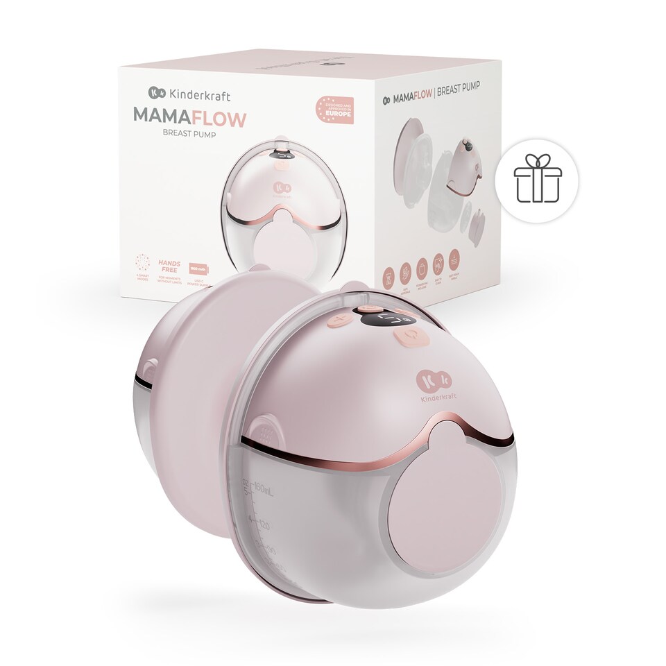 image 1 of Kinderkraft MamaFlow Compact Electric Hands Free Single Breast Pump 4 Modes