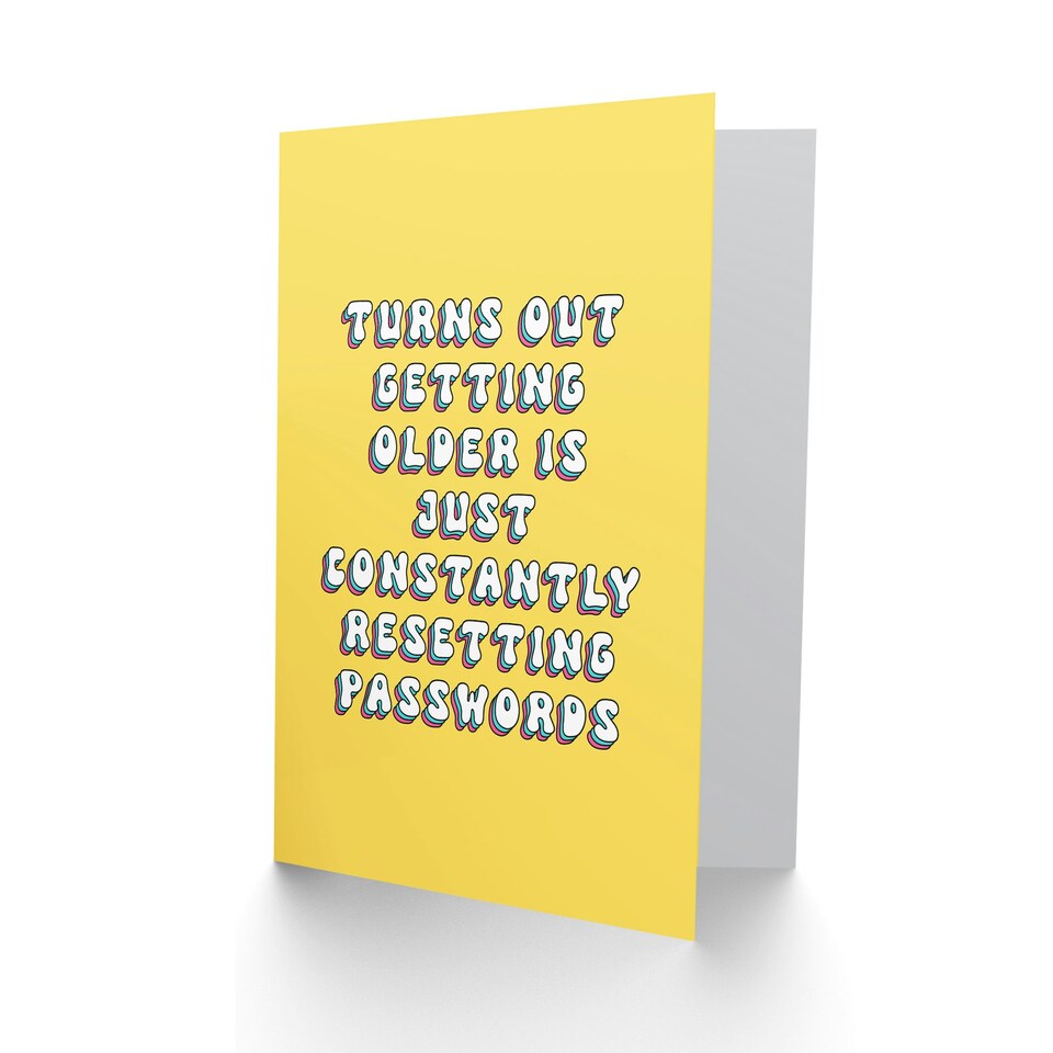 image 1 of Getting Older Is Resetting Password Old Age Her Birthday Card