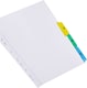 image 3 of A4 White 1-5 Index Multi-punched Reinforced Board Multi-Colour Numbered Tabs