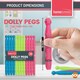 image 2 of 24pk Dolly Pegs for Washing Line – Heavy Duty Plastic Clothes Clips with Extra Strong Grip, Weather-Resistant for Indoor/Outdoor Drying