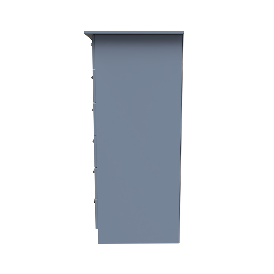 image 1 of Trent 5 Drawer 1 Door Childrens Wardrobe in Denim Blue (Ready Assembled) | Blue | Denim Blue