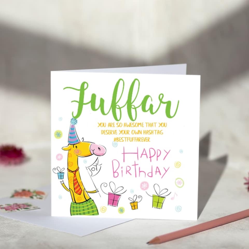 image 1 of Fuffar Hashtag Birthday Card