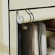 image 8 of HOMCOM Fabric Wardrobe w/ Shelves Hanging Rail Foldable Closets Cream Cream