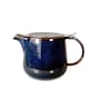 image 2 of Scandi Home 1L Bergen Blue Reactive Glaze Infuser Teapot with Stainless Steel Lid