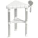 image 1 of HOMCOM Shower Stool with Storage Shelf and HDPE Seat, White