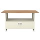 image 1 of Albert Bottom Drawer Coffee Table in Cream Ash & Riviera Oak (Ready Assembled) | Cream | Cream Ash & Riviera Oak