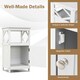 image 8 of COSTWAY Bathroom Floor Cabinet Single Door Organizer White White