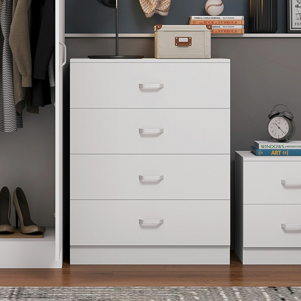 image 1 of FWStyle Tunis 4 Drawer Chest Of Drawers Matt White