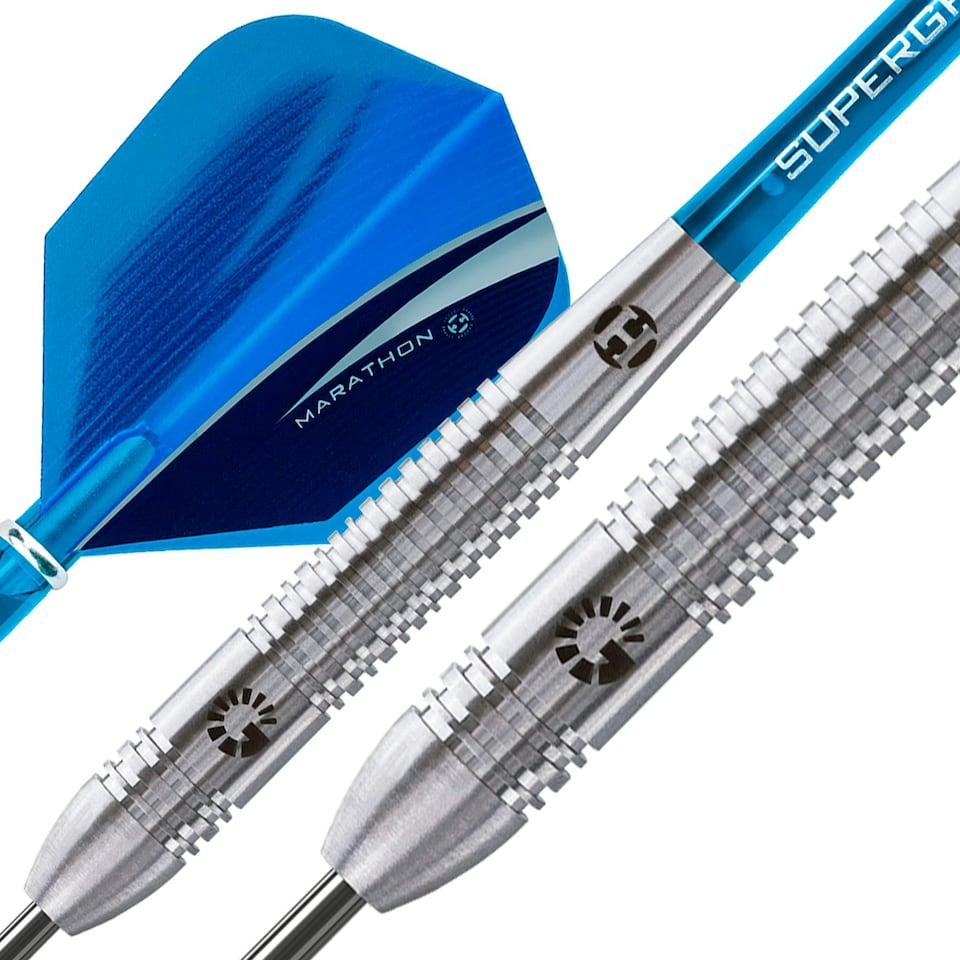 image 1 of Harrows GENESIS Tungsten Steel Tip Darts 21g 22g 23g 24g 25g 26g High Traction Grip, Supergrip Shafts, Marathon Flights (21g)