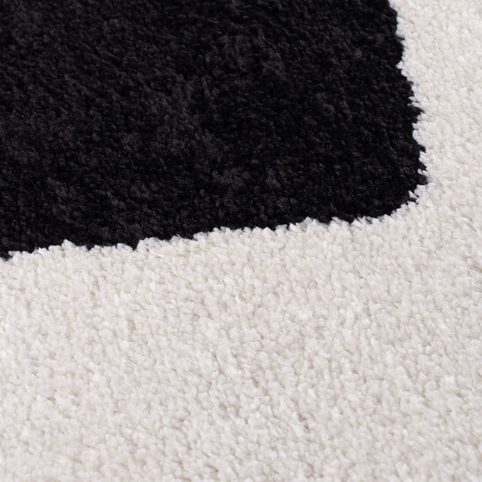 image 1 of The Rugs Joli Collection Chequered Soft and Dense Pile Living Room and Bedroom Floor Rug