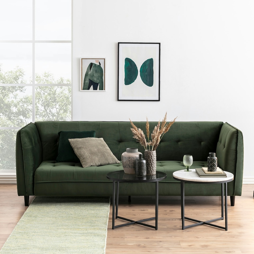 image 1 of Cross Round Metal Side Table with Smoked Glass Top
