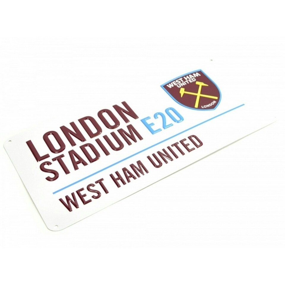 West Ham United FC Metal Street Sign - Multicoloured - One Size