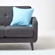 image 4 of Homescapes Cotton Plain Blue Cushion Cover - 60 x 60 cm | Blue | Blue | 60 x 60 cm