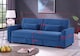 image 10 of Baxter 3-Seater Corduroy Clic-Clack Sofa Bed with Hidden Storage - Blue | Blue | Blue | Three Seater | 1