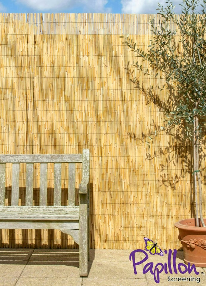 image 1 of Primrose Thick Reed Bamboo Style Natural Privacy Screening Roll Garden 4m x 1m