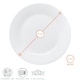 image 3 of Argon Tableware 6x Classic White Dinner Plates - 27cm - Dining Plate Dinner Plate Serving Plate Microwave & Dishwasher Safe Plates White