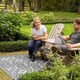 image 3 of Small Outdoor Carpet Diamond B/W Multi